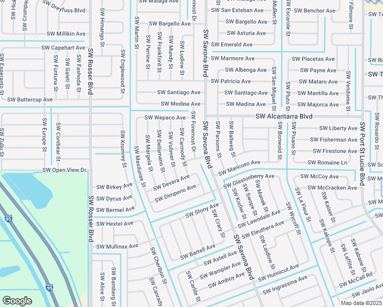 map of restaurants, bars, coffee shops, grocery stores, and more near 3686 Southwest Foremost Drive in Port St. Lucie