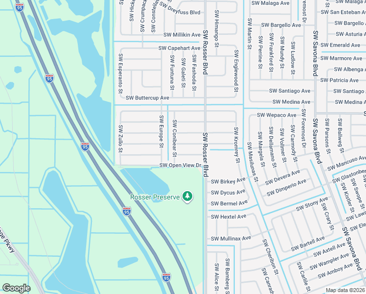 map of restaurants, bars, coffee shops, grocery stores, and more near 1772 Southwest Lofgren Avenue in Port St. Lucie