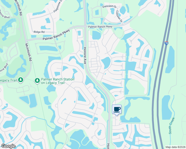 map of restaurants, bars, coffee shops, grocery stores, and more near 7944 Bergamo Avenue in Sarasota