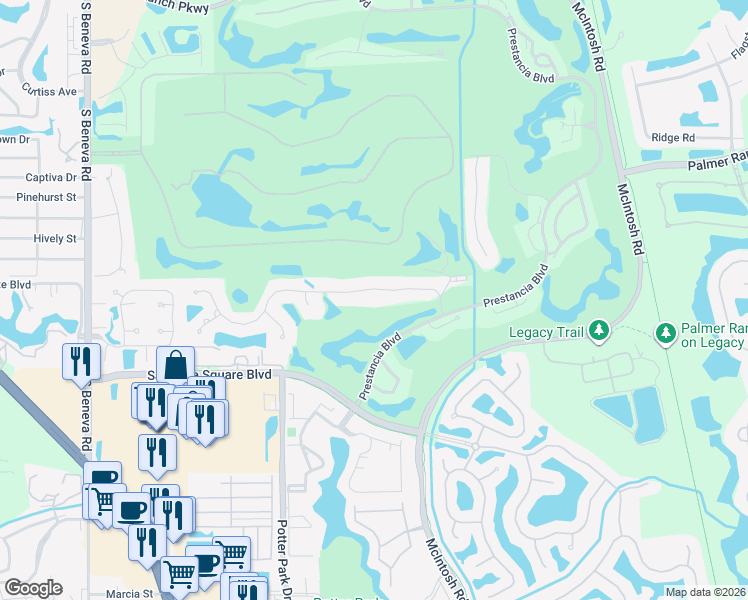 map of restaurants, bars, coffee shops, grocery stores, and more near 4227 Boca Pointe Drive in Sarasota