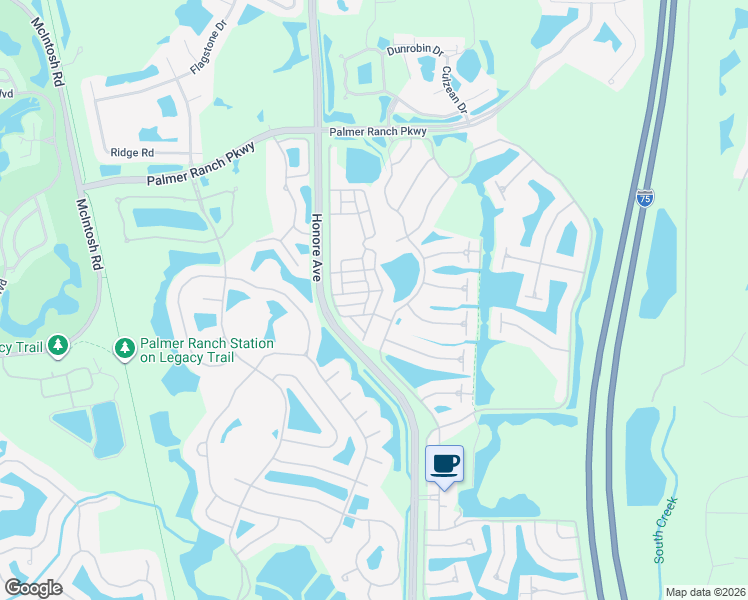 map of restaurants, bars, coffee shops, grocery stores, and more near 5400 Eliseo Street in Sarasota