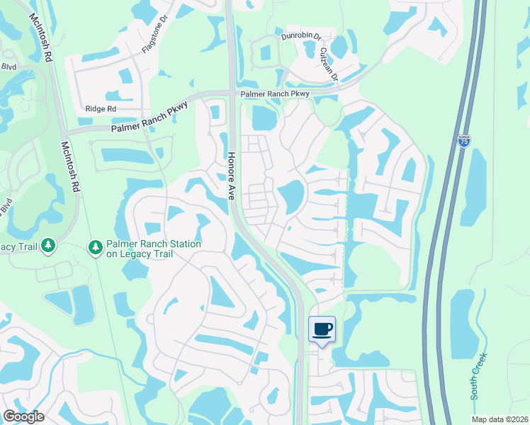 map of restaurants, bars, coffee shops, grocery stores, and more near 5400 Eliseo Street in Sarasota