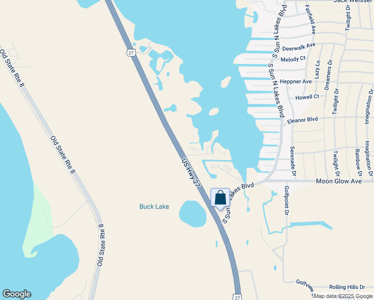 map of restaurants, bars, coffee shops, grocery stores, and more near 1001 Coronado Court in Lake Placid
