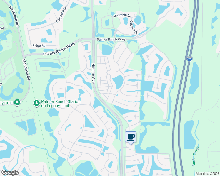 map of restaurants, bars, coffee shops, grocery stores, and more near 5400 Eliseo Street in Sarasota