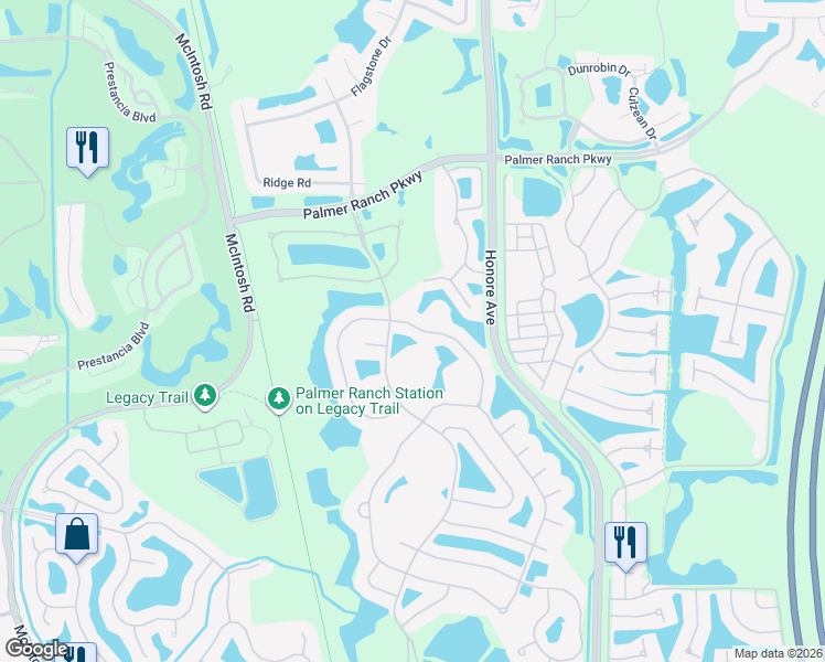 map of restaurants, bars, coffee shops, grocery stores, and more near 8184 Nice Way in Sarasota