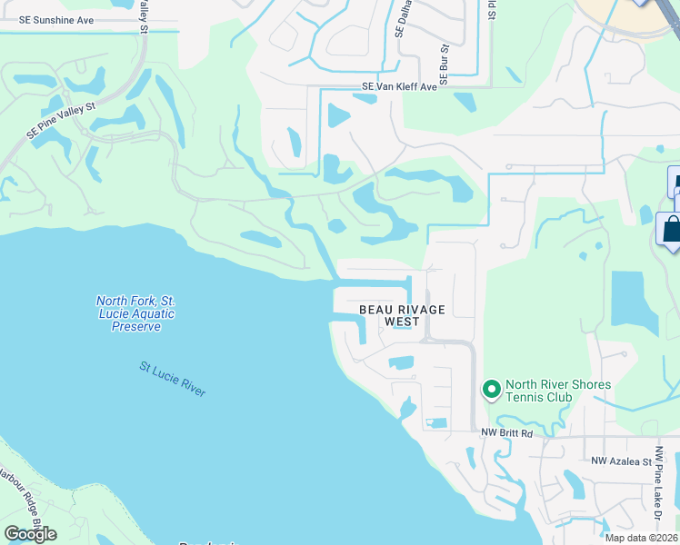 map of restaurants, bars, coffee shops, grocery stores, and more near 2748 Howard Creek Lane in Stuart