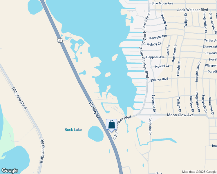 map of restaurants, bars, coffee shops, grocery stores, and more near 509 Chelsee Way in Lake Placid