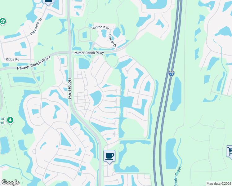 map of restaurants, bars, coffee shops, grocery stores, and more near 5681 Octonia Place in Sarasota