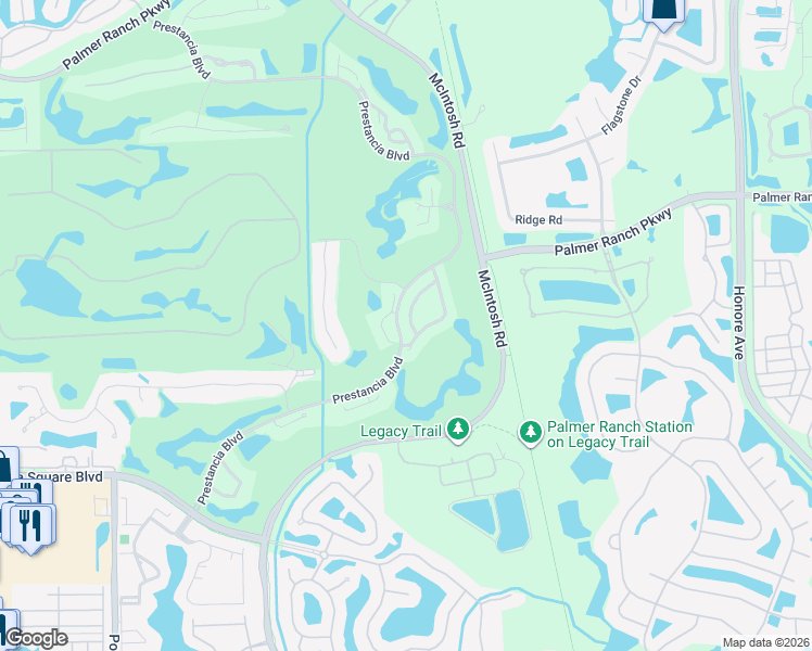 map of restaurants, bars, coffee shops, grocery stores, and more near 7376 Villa D Este Drive in Sarasota