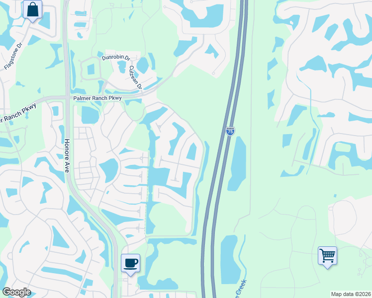 map of restaurants, bars, coffee shops, grocery stores, and more near 7668 Uliva Way in Sarasota