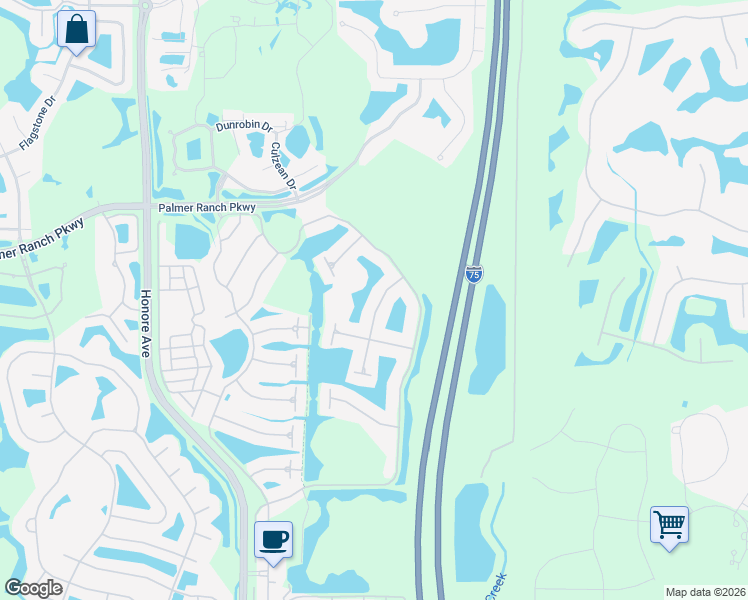 map of restaurants, bars, coffee shops, grocery stores, and more near 7668 Uliva Way in Sarasota