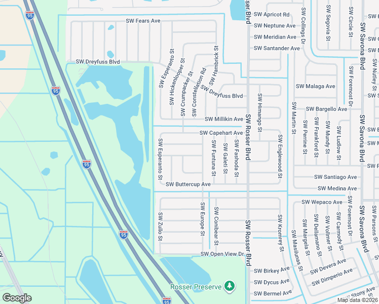 map of restaurants, bars, coffee shops, grocery stores, and more near 1817 Southwest Citation Avenue in Port St. Lucie