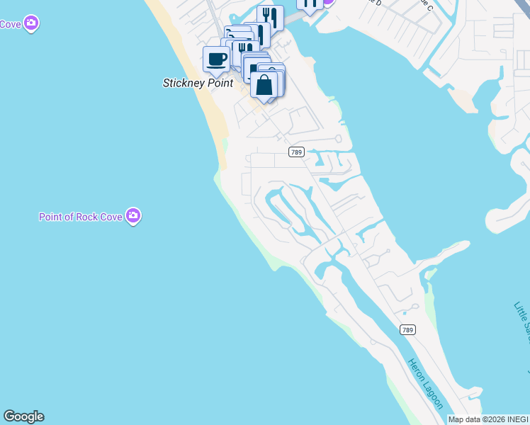 map of restaurants, bars, coffee shops, grocery stores, and more near 7223 Turnstone Road in Sarasota