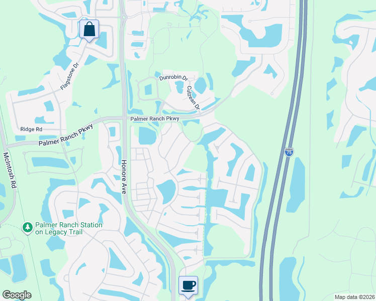 map of restaurants, bars, coffee shops, grocery stores, and more near 7552 Pesaro Drive in Sarasota
