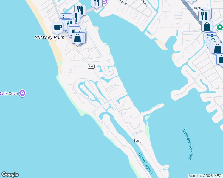 map of restaurants, bars, coffee shops, grocery stores, and more near 1211 Lyric Lane in Sarasota