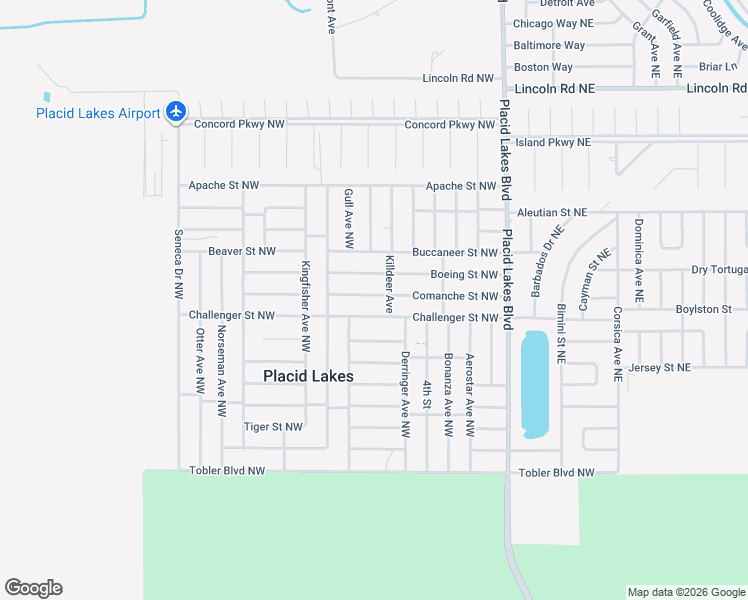 map of restaurants, bars, coffee shops, grocery stores, and more near 234 Comanche Street Northwest in Lake Placid
