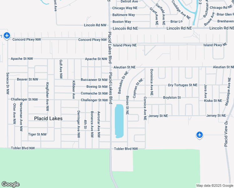 map of restaurants, bars, coffee shops, grocery stores, and more near 231 Barbados Drive Northeast in Lake Placid