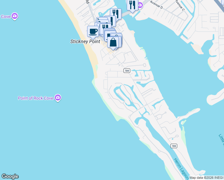 map of restaurants, bars, coffee shops, grocery stores, and more near 7223 Turnstone Road in Sarasota