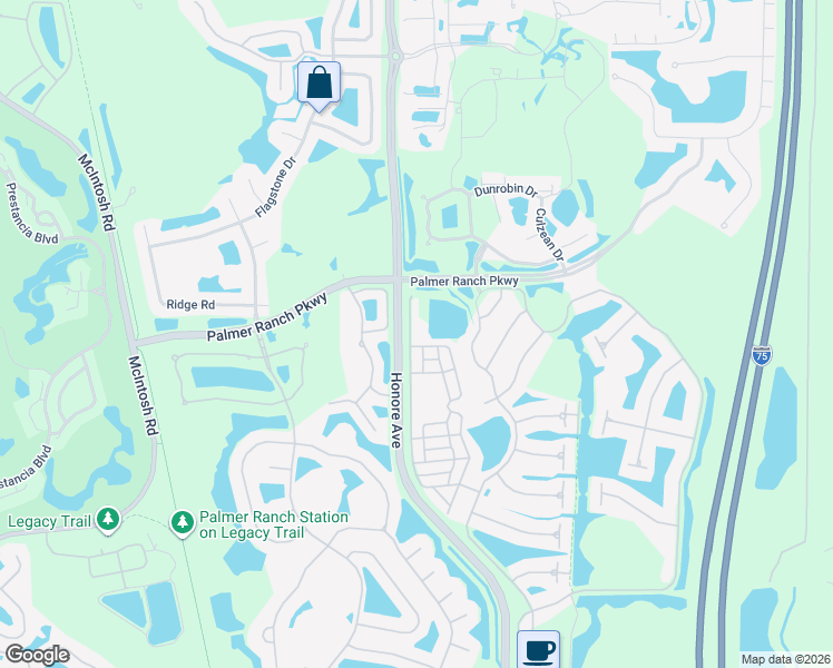 map of restaurants, bars, coffee shops, grocery stores, and more near 7592 Andora Drive in Sarasota