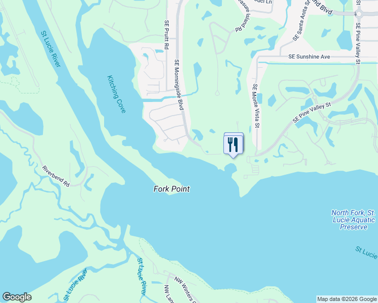 map of restaurants, bars, coffee shops, grocery stores, and more near 3308 Southeast Morningside Boulevard in Port St. Lucie