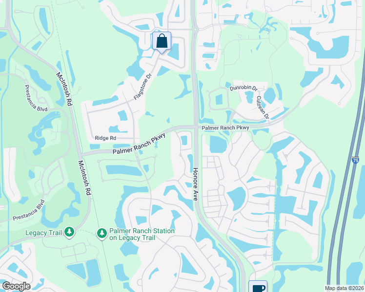 map of restaurants, bars, coffee shops, grocery stores, and more near 7539 Botanica Parkway in Sarasota
