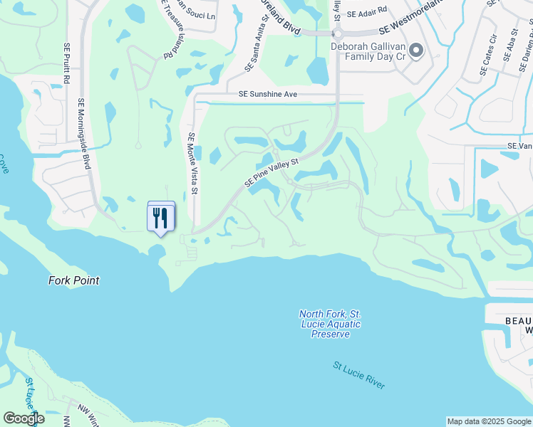 map of restaurants, bars, coffee shops, grocery stores, and more near 3193 Southeast Carrick Green Court in Port St. Lucie