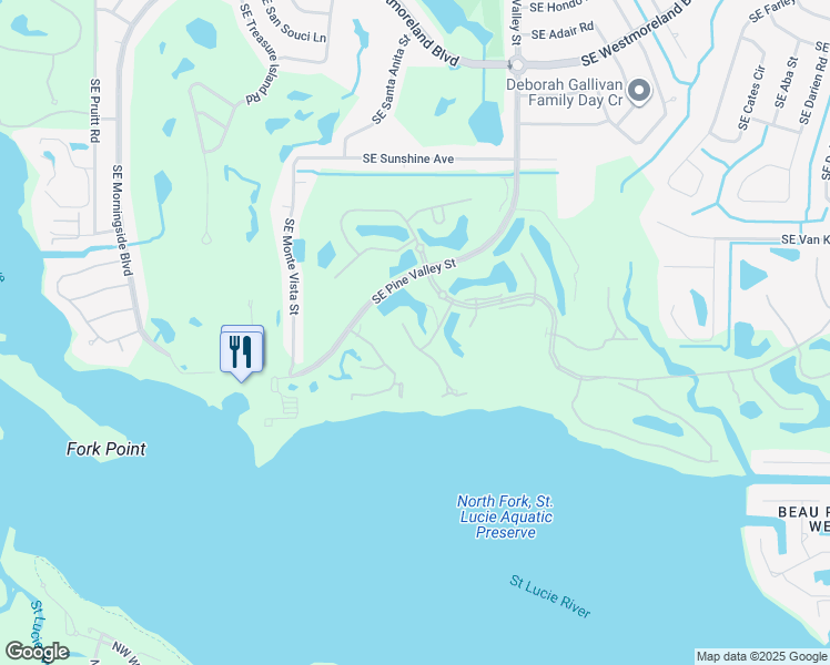 map of restaurants, bars, coffee shops, grocery stores, and more near 3193 Southeast Carrick Green Court in Port St. Lucie