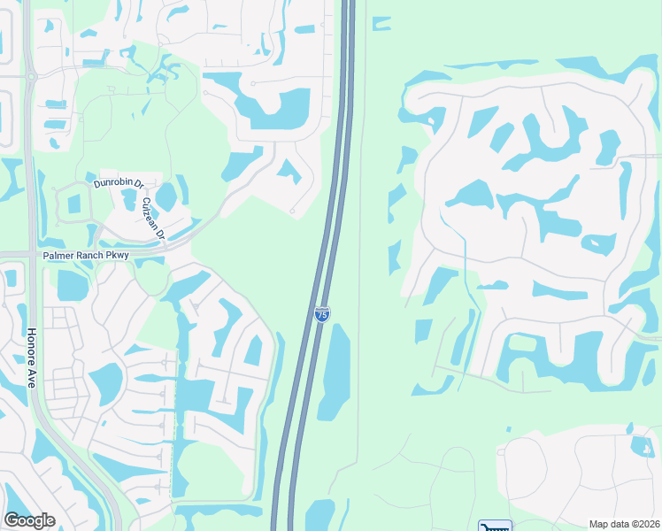 map of restaurants, bars, coffee shops, grocery stores, and more near Interstate 75 in Sarasota