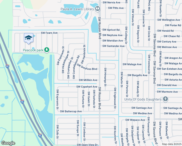 map of restaurants, bars, coffee shops, grocery stores, and more near 1774 Southwest Haylake Avenue in Port St. Lucie