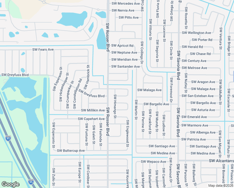 map of restaurants, bars, coffee shops, grocery stores, and more near 1691 Southwest Malmo Road in Port St. Lucie