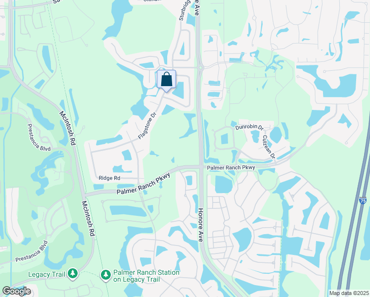 map of restaurants, bars, coffee shops, grocery stores, and more near 7350 Honore Avenue in Sarasota