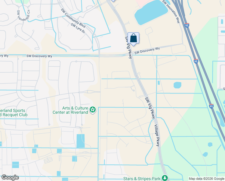 map of restaurants, bars, coffee shops, grocery stores, and more near Southwest Community Boulevard in Port St. Lucie