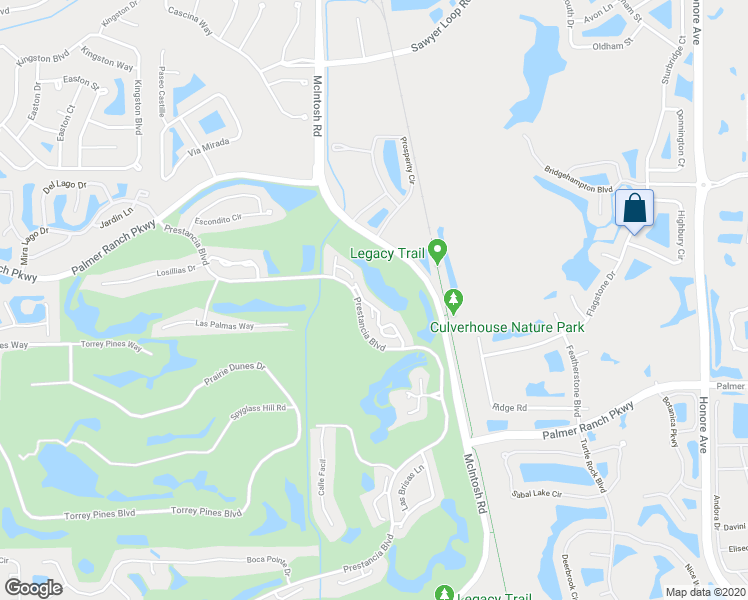 map of restaurants, bars, coffee shops, grocery stores, and more near 7317 Regina Royale in Sarasota