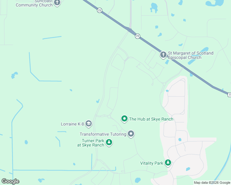 map of restaurants, bars, coffee shops, grocery stores, and more near 8700 State Road 72 in Sarasota