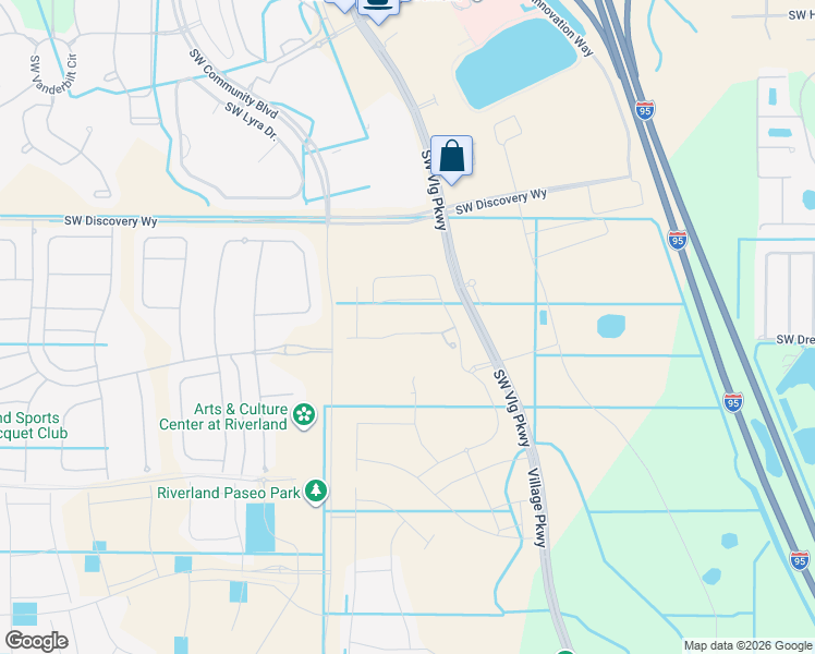 map of restaurants, bars, coffee shops, grocery stores, and more near Village Parkway Drive in Port St. Lucie