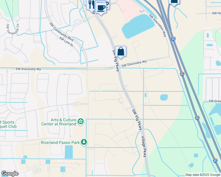 map of restaurants, bars, coffee shops, grocery stores, and more near 11350 SW Village Pkwy in Port St Lucie