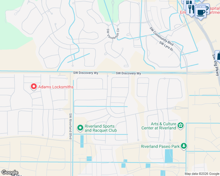 map of restaurants, bars, coffee shops, grocery stores, and more near 11513 Southwest Hawkins Terrace in Port St. Lucie