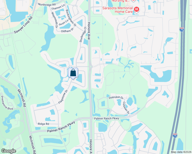 map of restaurants, bars, coffee shops, grocery stores, and more near 7122 Mandarin Road in Sarasota