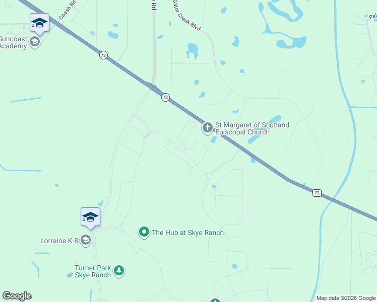 map of restaurants, bars, coffee shops, grocery stores, and more near 8700 State Road 72 in Sarasota
