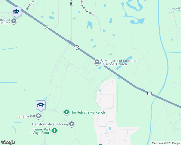 map of restaurants, bars, coffee shops, grocery stores, and more near 8700 State Road 72 in Sarasota