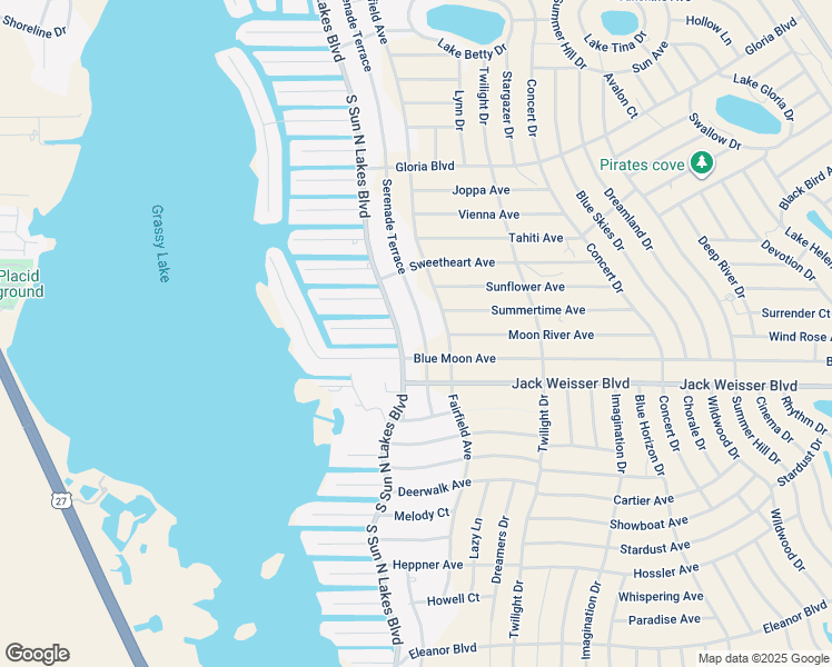map of restaurants, bars, coffee shops, grocery stores, and more near 484 Serenade Terrace in Lake Placid
