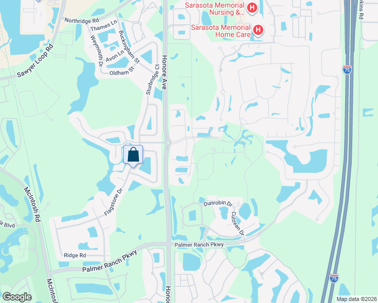 map of restaurants, bars, coffee shops, grocery stores, and more near 6926 Mandarin Road in Sarasota
