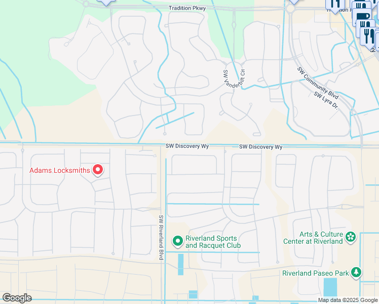 map of restaurants, bars, coffee shops, grocery stores, and more near 11852 Southwest Waterford Isle Way in Port St. Lucie