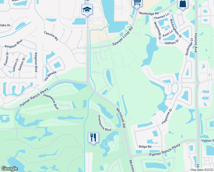map of restaurants, bars, coffee shops, grocery stores, and more near 6948 Prosperity Circle in Sarasota