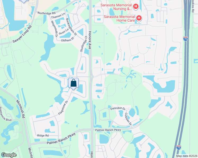 map of restaurants, bars, coffee shops, grocery stores, and more near 6926 Mandarin Road in Sarasota