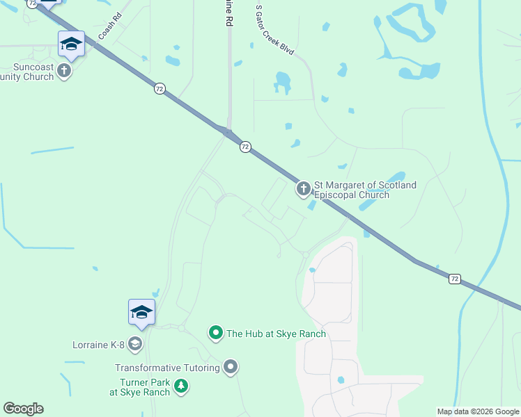 map of restaurants, bars, coffee shops, grocery stores, and more near 8700 State Road 72 in Sarasota