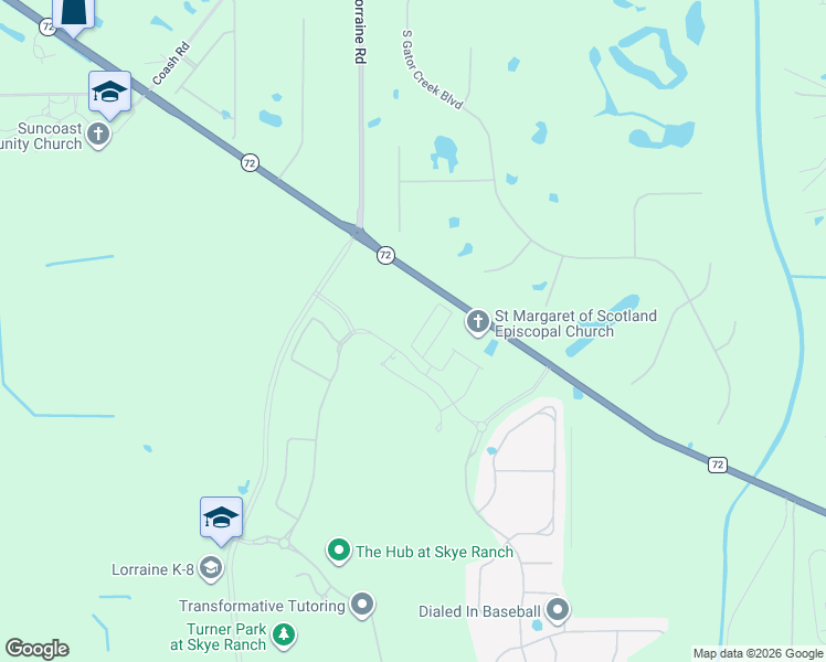 map of restaurants, bars, coffee shops, grocery stores, and more near 8700 State Road 72 in Sarasota