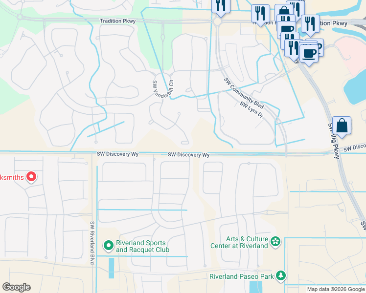 map of restaurants, bars, coffee shops, grocery stores, and more near 11570 Southwest Fieldstone Way in Port St. Lucie