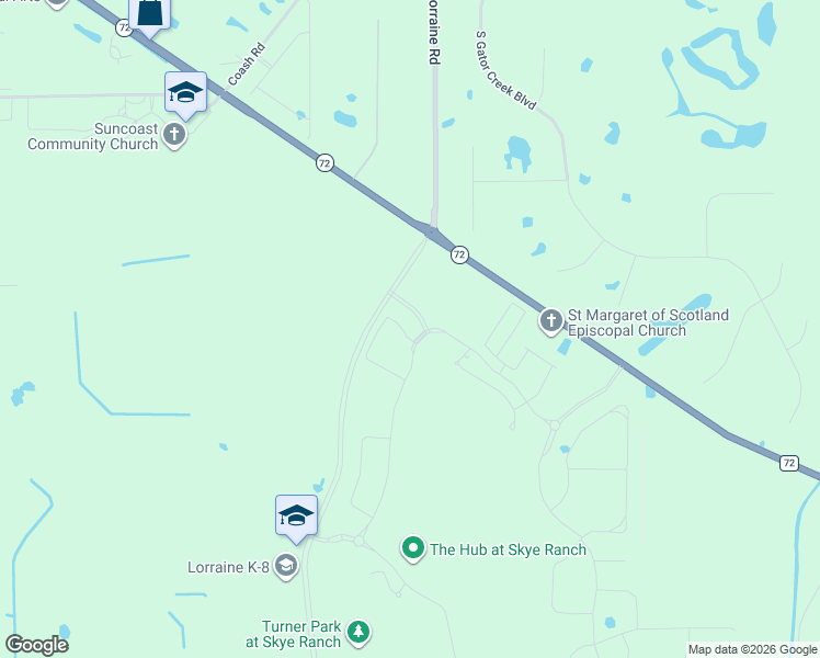 map of restaurants, bars, coffee shops, grocery stores, and more near Luna Lane in Sarasota