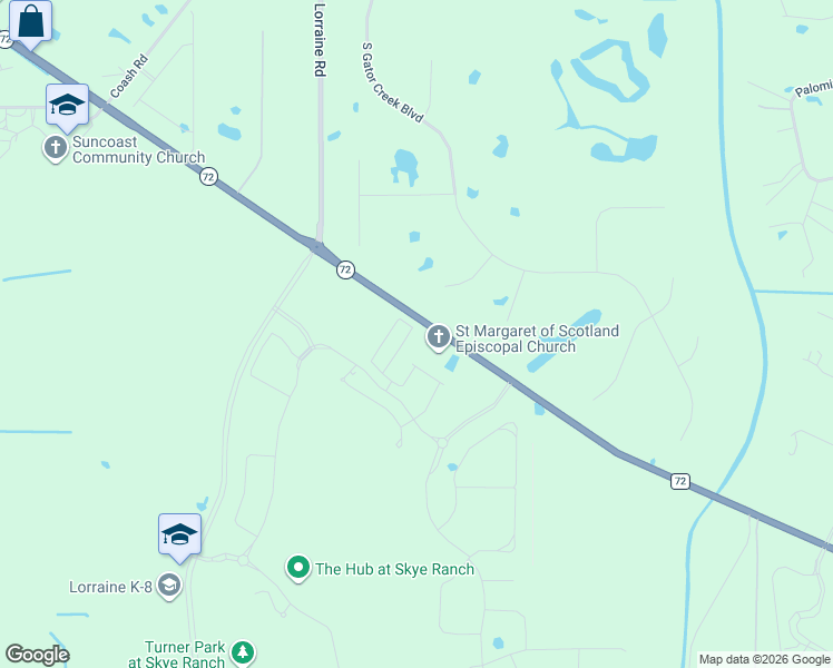 map of restaurants, bars, coffee shops, grocery stores, and more near 8700 State Road 72 in Sarasota